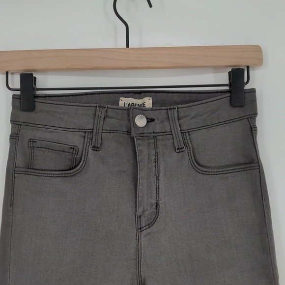 L'AGENCE Margot Skinny High Rise Nickel Grey Jean Denim Size 25‎ - Picture 4 of 15